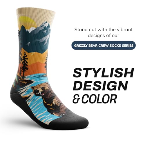 Outway Crew Socks for Men & Women, Breathable, Moisture-Wicking Athletic Socks with Arch Support, Colorful, Durable Blend2