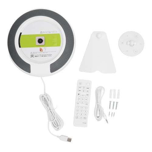 Reproductor de CD portátil con Bluetooth 5.0, Reproductor de música en CD montable en la Pared, Reproduce CD, CD-R, CD-RW, MP3 y WMA, con Control Remoto y Pantalla Digital para el