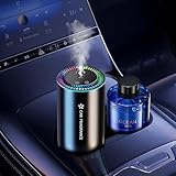 2025 Auto Lufterfrischer mit 50ml Parfüms (Meeresbrise), Auto Elektrischer Duft, Ultraschall-Zerstäuber, Intelligente 3 Modi, Auto EIN/AUS, Eingebauter Akku, Aroma Diffusor Hält 5 Monate BJ-577