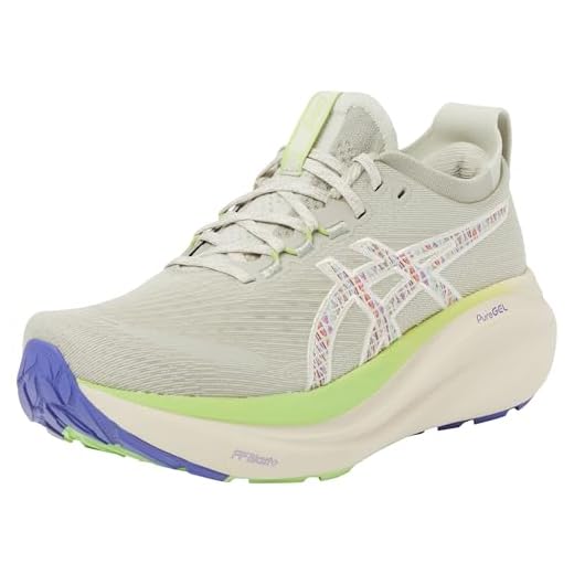 ASICS GEL-Nimbus 27 TR Homme Beige ASICS Homme Gel-Nimbus 27 TR Sneaker, Bain Nature/Vert Citron, 39 EU