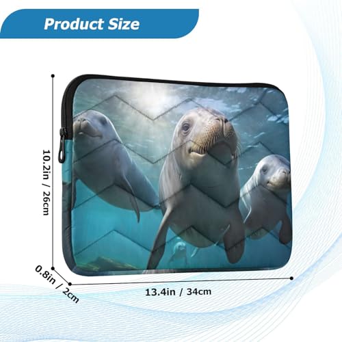 Funda para portátil de 13-14 pulgadas impermeable con diseño de sellos miniatura 3