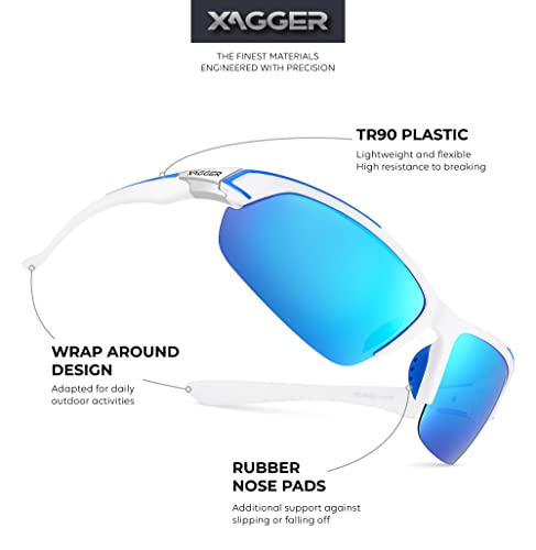 Image of Polarized Sport Sunglasses for Men Women Wrap Around UV400 Running Baseball Softball Fishing Driving Glasses