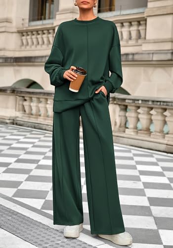 BTFBM Women Fall Fashion 2025 2 Piece Outfits Sweatsuit Set Jogger Sweatpants Matching Lounge Sets Airport Tracksuit