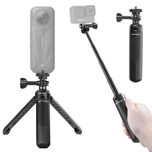 REYGEAK Perche à Selfie 40 cm pour GoPro, Mini trépied 2 en 1 pour DJI Osmo Pocket 3, GoPro Hero 13/12/11/10/9/Max, Osmo Action 5 Pro/4, Insta-360 X5/X4