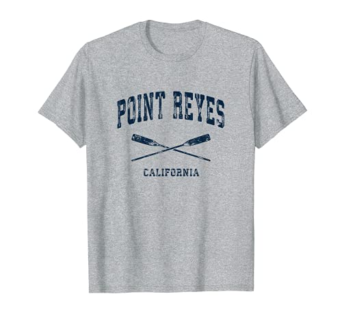 Point Reyes California Vintage Nautical Crossed Remi Navy Maglietta