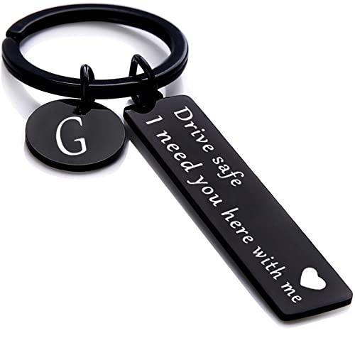 Image of drive safe keychain for him key rings for her men boyfriend