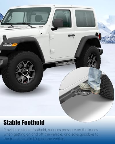 Estribos laterales Rock Rails para Jeep Wrangler 2018-2026 miniatura 3