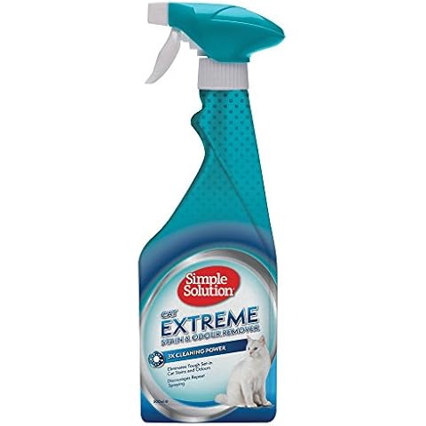 Simple Solution Extreme Cat Stain and Odour Remover | Enzymatic Cleaner with 3X Pro-Bacteria Cleaning Power - 500ml Cover