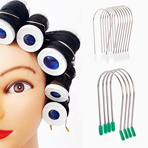 Hot Curler Replacement Clips For Super Jumbo Hair Rollers 1½”, 1¾" Strong Hold Pins For Hot Rollers, With Storage Box (12 Pcs Assortment: 8 Pcs 1½” And 4 Pcs 1¾") #TOP2