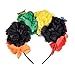 June Bloomy Day of the Dead Headpiece Halloween Costume Headpiece Mexican Floral Crown Rose Headband(Butterfly Red Yellow Blue)