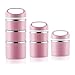 Lille Stackable Stainless Steel Thermal Compartment Lunch/Snack Box, 3-Tier Insulated Bento/Food Container with Lunch Bag & Foldable Spoon, Smart Diet, Weight Control, 43 OZ, Pink