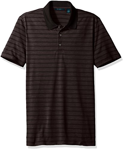 Perry Ellis Men's Heathered Stripe Jersey Polo Shirt