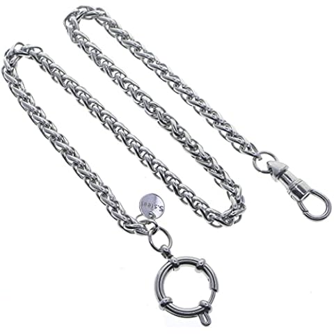 watchvshop Stainless Steel Pocket Watch Chain Cover