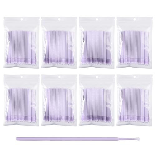 800 Piezas Micro Aplicadores, Microcepillos Aplicadores Flexibles para Trasplante De Pestañas, Cosmética, Odontología, Manicura y Mantenimiento de Instrumentos de Precisión