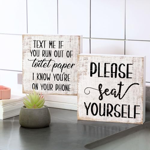 Jetec2piecesfarmhousebathroomsignsdecorwoodenboxsignfunnybathroomwallartrusticbathroomwoodplaquepleaseseatyourselfbathroomdecorforhomebathroomrestroomyellow Urban Country Home Decor Jetec 2 pieces farmhouse bathroom signs decor wooden box sign funny bathroom wall art rustic bathroom wood plaque please seat yourself bathroom decor for home bathroom restroomyellow urban country home decor