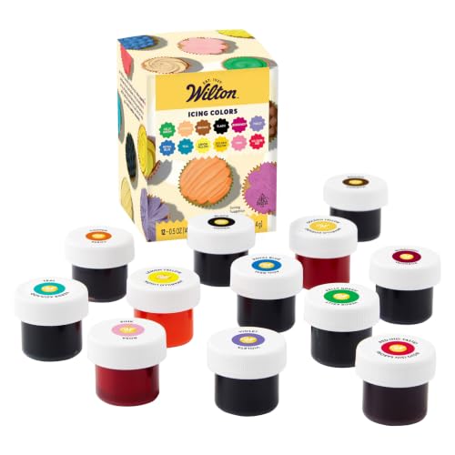 Wilton Edible Gel Food Coloring Variety Set, Vibrant Gel-Bas...