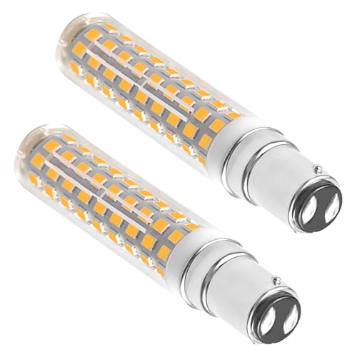 TRIJZHOU B15d LED Lampe Dimmbar 7W Ersatz 70W 75W B15D Halogenlampe Warmweiß 3000K 800Lumen AC 220-240V Doppelkontakt B15D Maiskolben Leuchtmitteln 2er-set