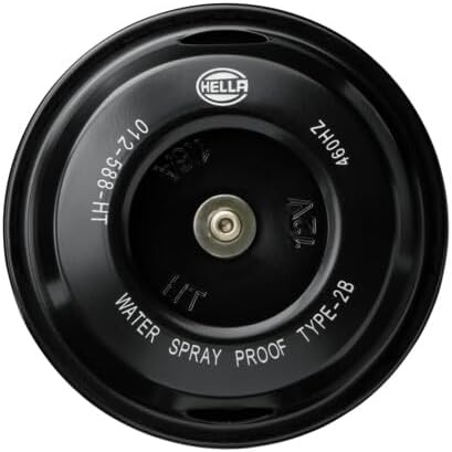 HELLA 012588061 Motorcycle Series Black 12V Disc Horn (Universal Fit-Single Blister Pack)