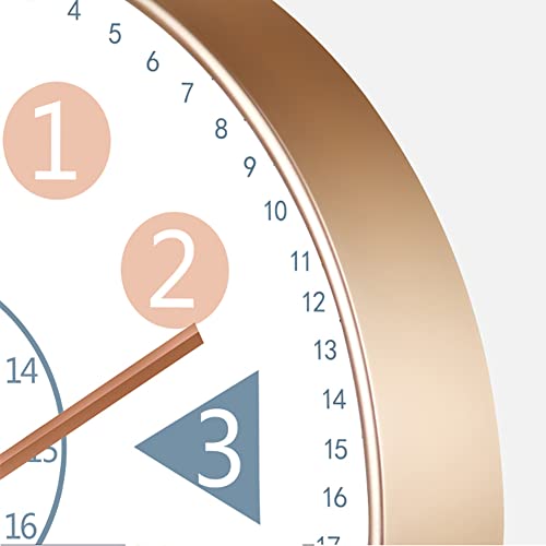 8 Inch Round Wall Clock,Colorful Cartoon Silent Clock Non-Ticking Hanging Clocks Rustic Farmhouse Number Easy To Read Wall Clock Home Decor For Kitchen Living Room Bedroom Office School Yellow #TOP5