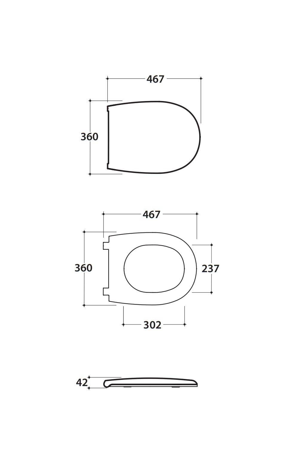 Sedile originale chiusura rallentata per wc GRACE Ceramica Globo - GR022BI