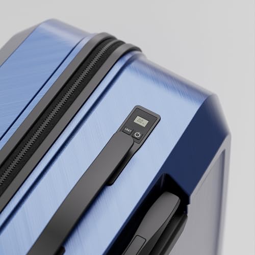 Image of Check-in Combo (Large - 75cm and Medium - 65cm) Trolley Bag & Free Backpack, Built-in Digital Weighing Scale, Cup Holder, 8 Smooth Wheels, ABS Hooks, PC Hard-Shell (Checkin Combo, Indigo)