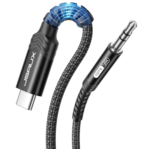 JSAUX USB C to 3.5mm Audio Aux Jack Cable [10ft], USB Type C to 3.5mm Headphone Stereo Cord Car Compatible with iPhone 16/15Pro Max Plus, iPad Pro, Samsung Galaxy S24 S23 Ultra, Pixel-Black