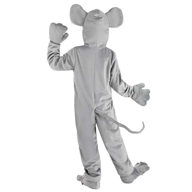 Disfraz de ratón para niños y niñas con patas y guantes miniatura 2