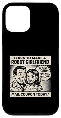 ロボットの彼女を作ることを学ぶレトロコミック広告 スマホケース iPhone 12 mini 用
