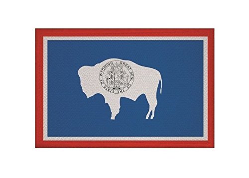 U24 Toppa con bandiera Wyoming, 9 x 6 cm