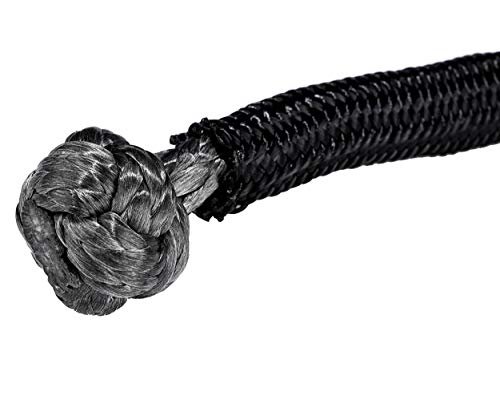 Image of UHMWPE 7 /16 inchx 19 inch Grey Soft Shackle with Black Sleeve for 4 Off-Road ATV UTV Jeep Winch Ropes