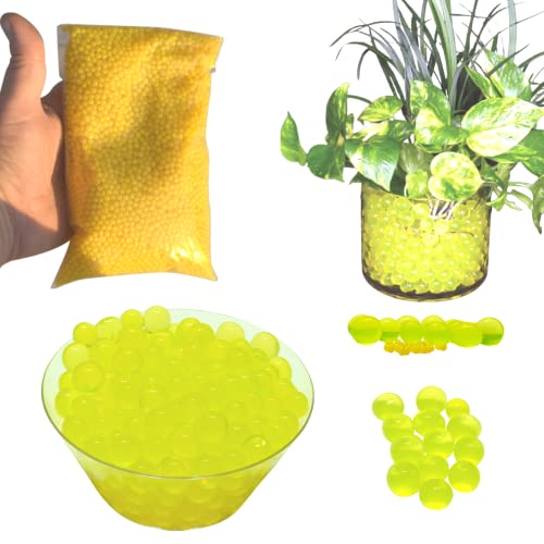 Yellow Water Beads for Vase Fillers 1 LB Bag Non-Toxic Expand to 1/2