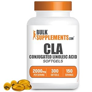 BULKSUPPLEMENTS.COM Conjugated Linoleic Acid CLA 1000mg Softgels – CLA Supplements – CLA Safflower Capsules – CLA Pills…