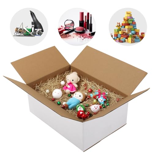 Image of 10x7x4 Shipping Boxes Set of 40, 3 Layers E Watts White Corrugated Cardboard Small Business Packing Box for Mailing, Moving