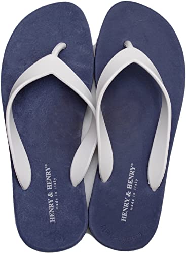 (�w�����[�w�����[) HENRY��HENRY �t���b�p�[ �r�[�`�T���_�� BLUE/WHITE 37/38�i24.0-24.5cm�j