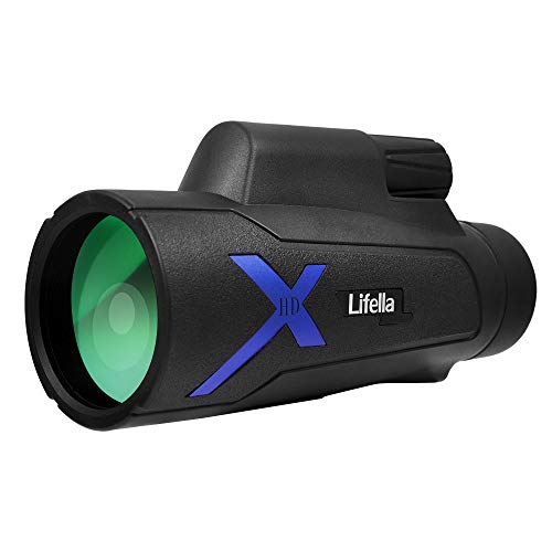 Lifella High Definition Monocular Telescope, 12X50 High Power Waterproof Monocular, BAK4 Prism FMC