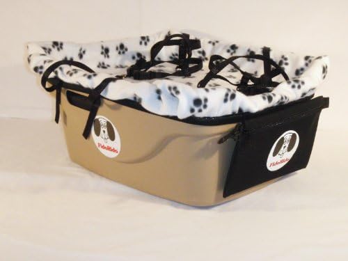 2 Seater Dog Car Seat Finish: Tan, Harness Sizes: Small and Large, Lining Color: White