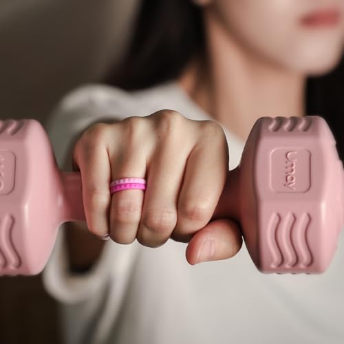 Image of Egnaro Silicone Wedding bands women:2.5mm Wide - 2mm Thick Gold and Silver Rubber Rings with Half Size,4-8 Variety Multipack