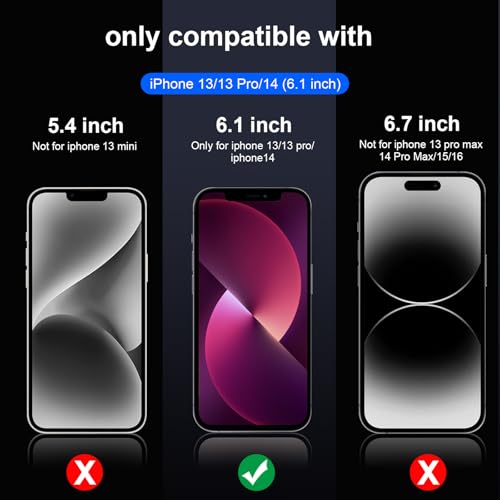 Funda con batería para iPhone 14 y 13 de 10000 mAh negra recargable con protector de pantalla 3