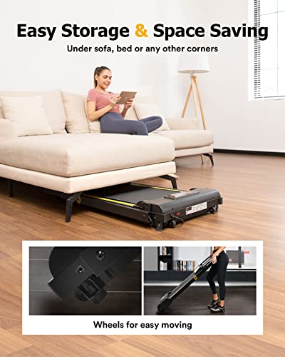 UREVO Laufband für zuhause, 2.25PS Laufband klappbar mit 12 HIIT Modes, kompakte Mini Treadmill...
