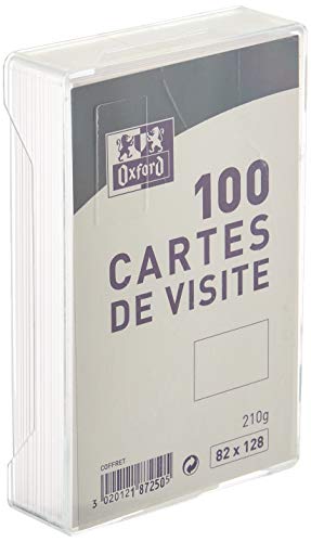 Oxford Correspondance Cartes de visite 8,2 x 12,8 cm Blanc