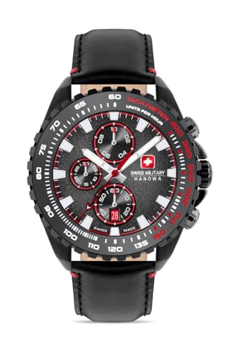 Montre Swiss Military Hanowa Hommes Cuir - Idée Cadeau Idéale