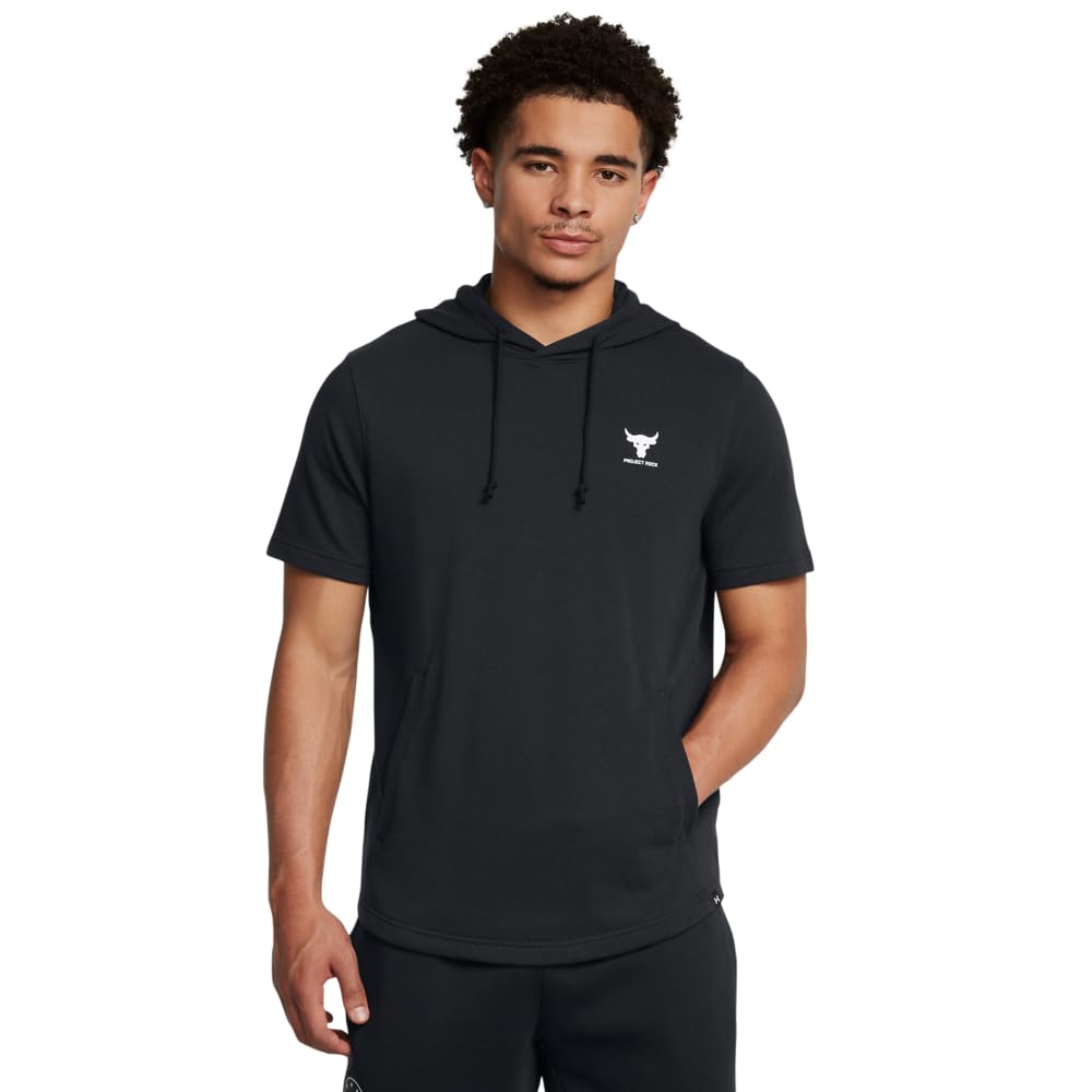 Under Armour Mens Project Rock Payoff Short Sleeve Terry Hoodie