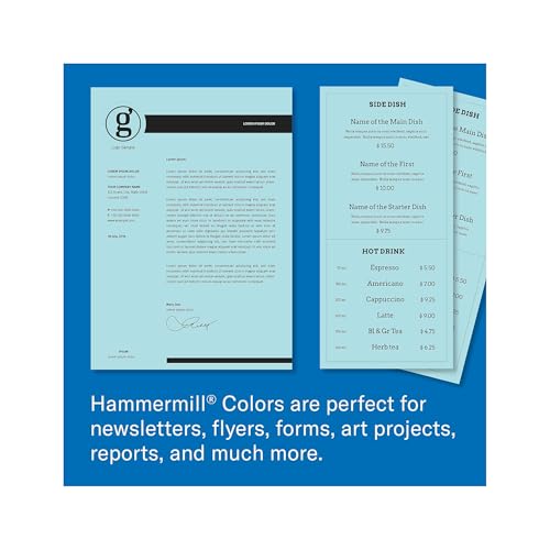 Image of Hammermill Colors Blue, 20lbs, 8.5 x 11, 5000 Sheets /10 Ream Case (103309C)