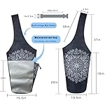 Yoga Mat Bag - Large Opening Long Tote Yoga Mat Carrier Holder Bag with Waterproof Wet Zipper Pocket and Drawstring Water Bottle Pocket - Yoga Bag Fit Most Size Mats - Image 3