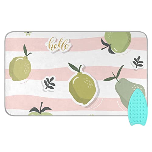 linqin Tapete de planchado portátil, frutas tropicales, resistente al calor, con almohadilla de silicona, funda para tabla de planchar de viaje para secadora, lavadora, mesa, 47 x 28 pulgadas