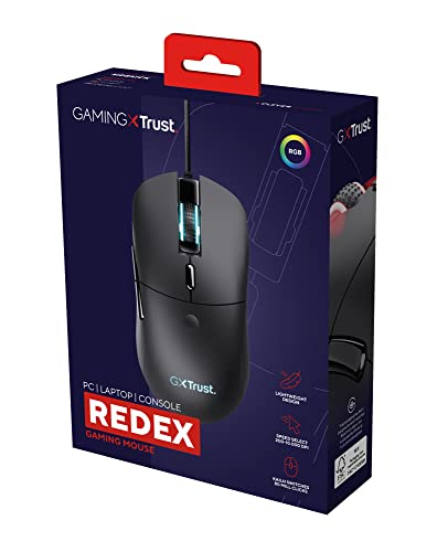 GXT 981 Redex Mouse da Gaming Leggero, 72 Grams, 200-10.000 DPI, Kailh Switches, Sensore Ottico, RGB Mouse, 6 Pulsanti Programmabili, Mouse Gaming per PC, Laptop, Windows – Nero - Mouse gaming - Immagine 12