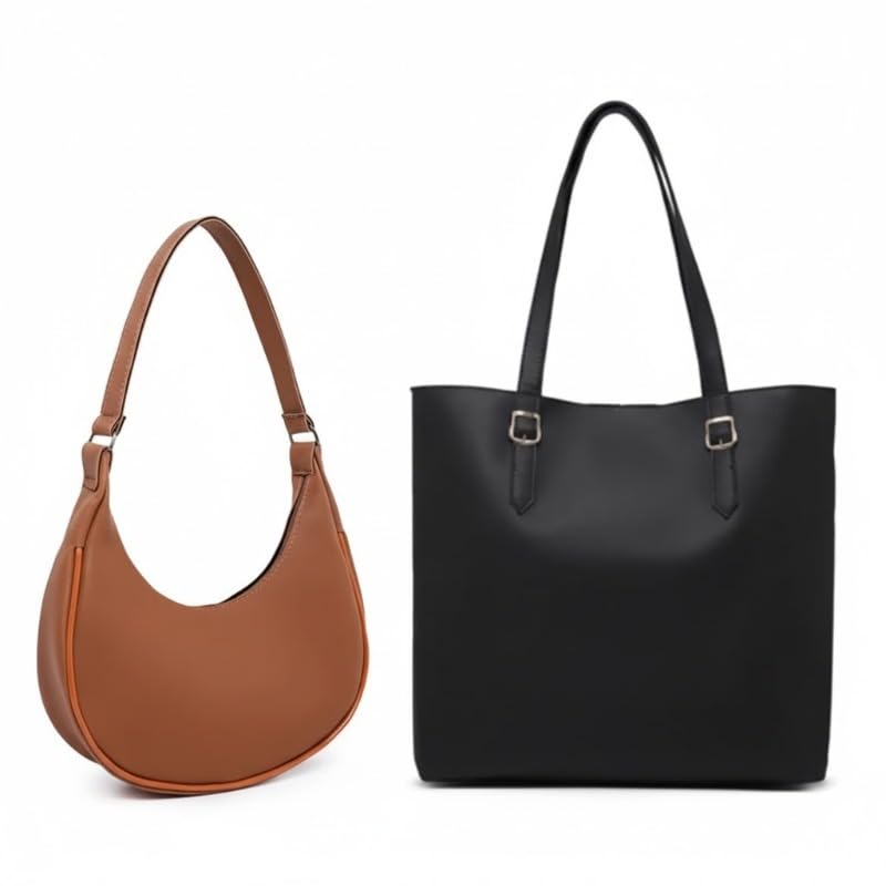 Bolsa de duas peças (marrom+Preto)