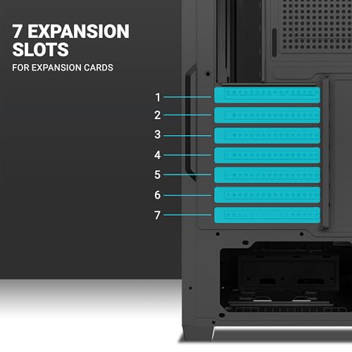 Image of Ant Esports Crystal X6 Lite Mid-Tower Computer Case /Gaming Cabinet - Black | Support E-ATX, ATX, Micro-ATX, Mini-ITX | Pre-Installed 6 ARGB Fans