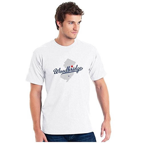 Woodbridge New Jersey T-Shirt Map 2X Grey #TOP1