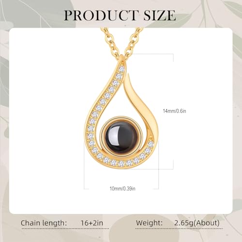 Sterling Silver Photo Necklace - Projection Necklace Personalized Picture - Custom With Hidden Photo Jewelry4